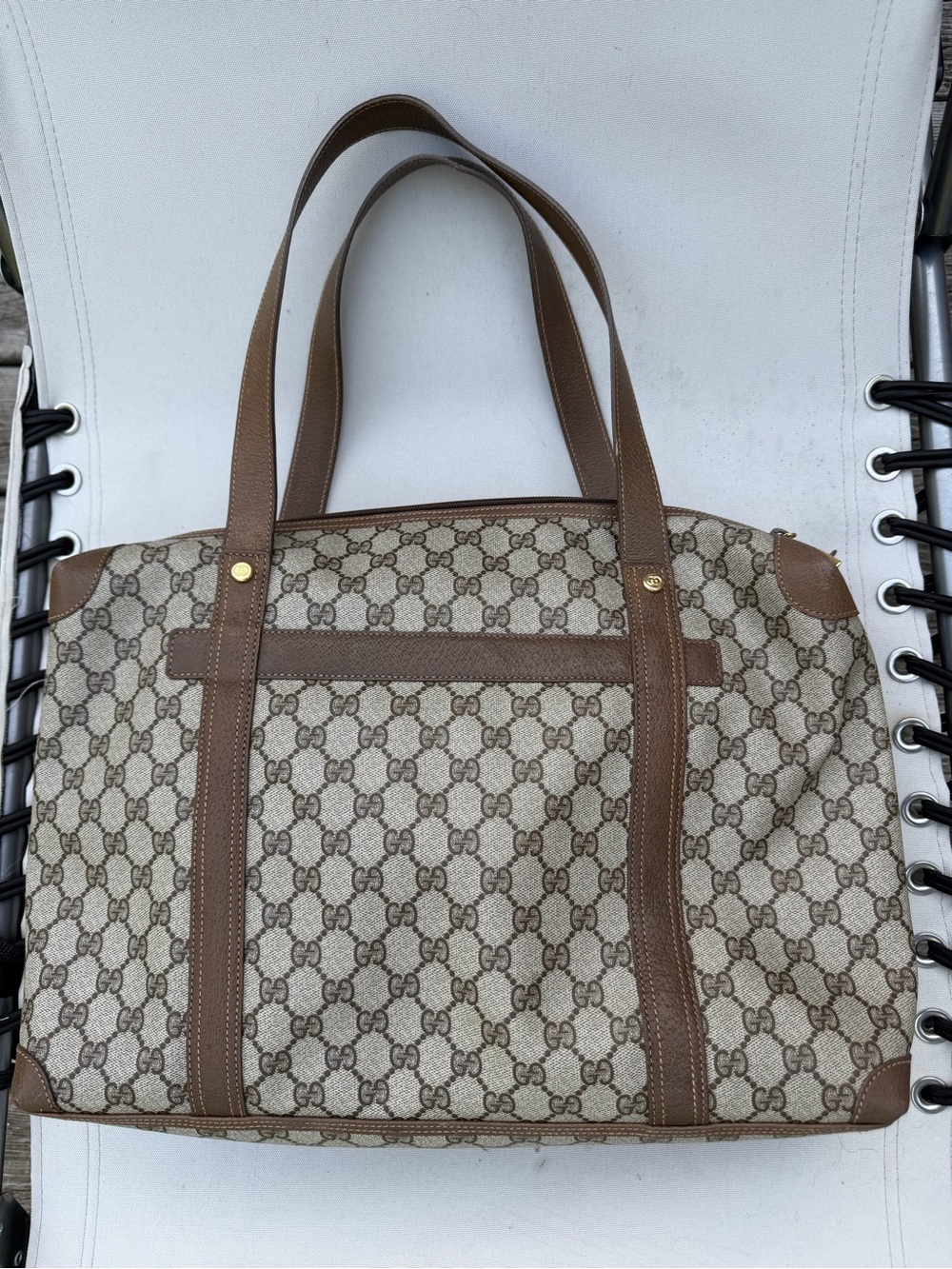 Gucci Brown GG Supreme Canvas Tote - Picture 2 of 15
